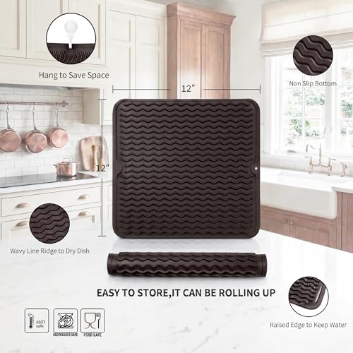 Silicone Dish Drying Mat for Multiple Usage