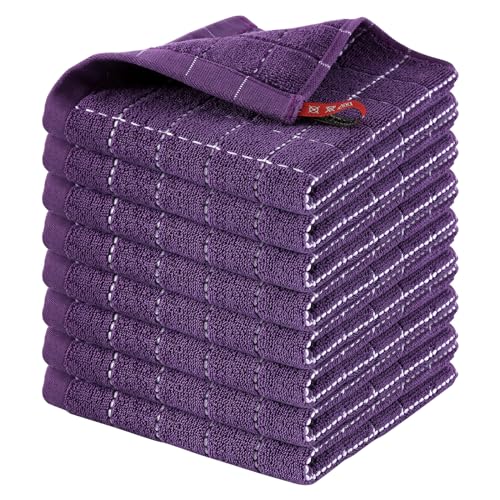 100% Cotton Terry Kitchen Dish Cloths (8 Count)