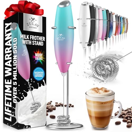 Zulay Powerful Milk Frother for Coffee with Upgraded Titanium Motor