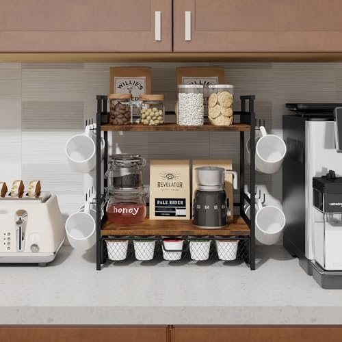 Coffee Bar Organizer for Countertop