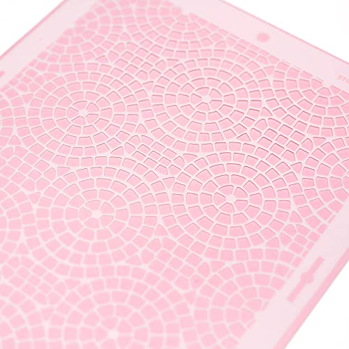 Cake Stencil Seamless Delicate Pattern for Decorating Tall Double Barrel Cake to Use with Buttercream
