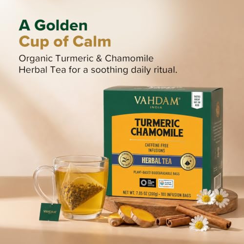 Turmeric Chamomile Tea Bags (100 Count)