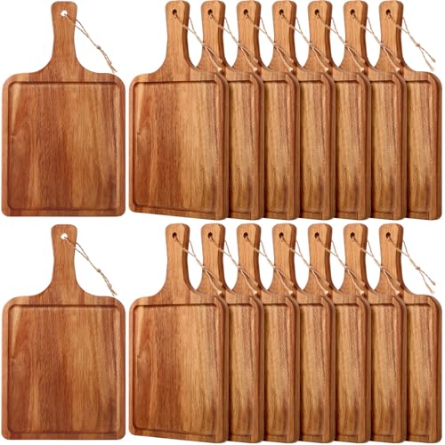 16 Pcs Acacia Wood Cutting Boards (16 Count)