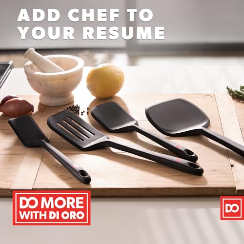 DI ORO Silicone Turner Spatula Set (4 Count)