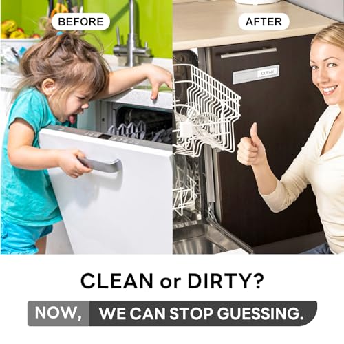 KitchenTour Dishwasher Magnet Clean Dirty Sign
