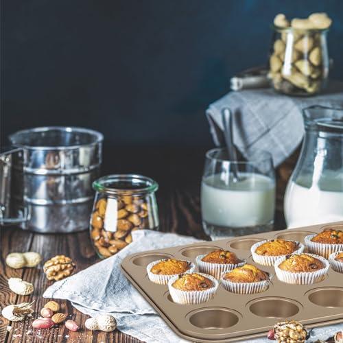 24 Cup Nonstick Mini Cupcake & Muffin Pans (3 Count)