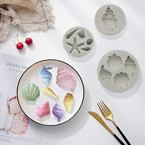 Marine Theme Fondant Molds 4pcs Starfish Fondant Cake Mold (4 Count)