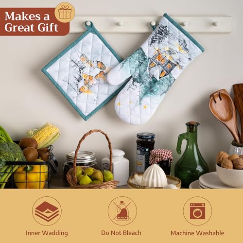 100% Cotton Oven Mitt & Pot Holder Set (2 Count)