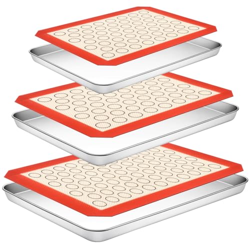 Baking Sheet with Silicone Baking Mat Set