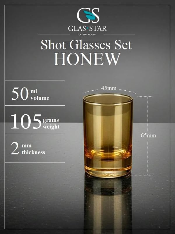 Honey Shot Glasses Set of 6 (6 Count)
