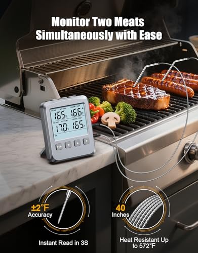 Dual Probe Meat Thermometer Digital for Cooking