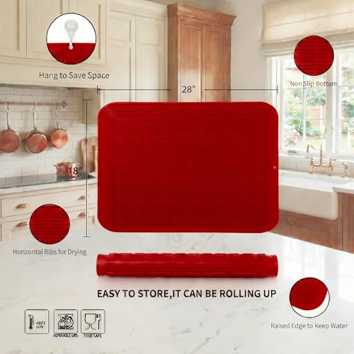 Silicone Dish Drying Mat for Multiple Usage