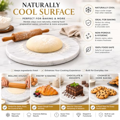 11 Inch Round Marble Cheese Cutting Board