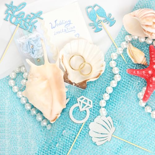Glitter Last Toast on the Coast Cupcake Toppers (24 Count)