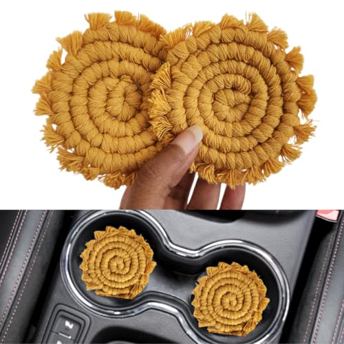 Cotton Car Coasters for Cup Holders (2 Count)