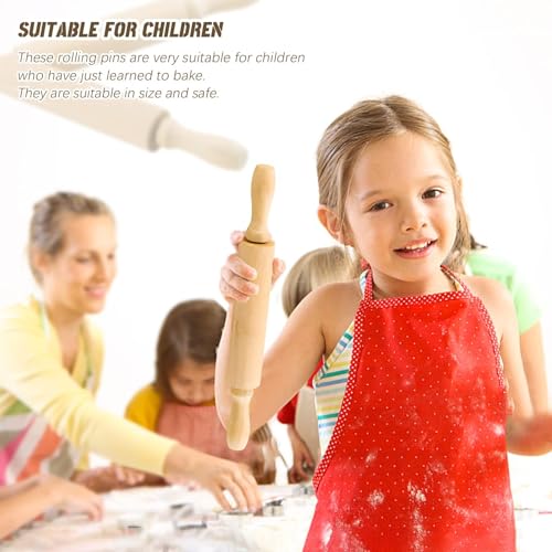 6 Pack 8 Inch Mini Wood Rolling Pin