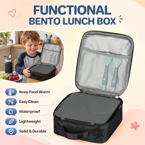 Bento Lunch Box for Kids with 8oz Soup Thermo&Lunch Bag