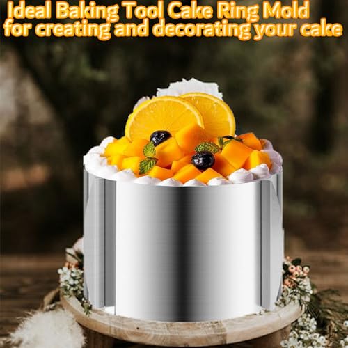 Cake Rings Mousse Mold Adjustable 6 to12 Inch Stainless Steel Round Cake Molds for Baking Pastry