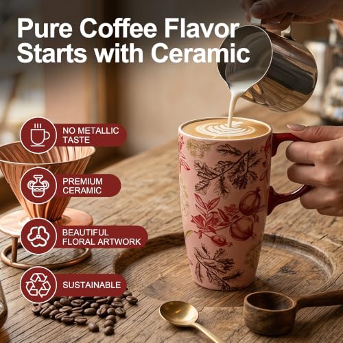 17oz Ceramic Travel Mug with Lid