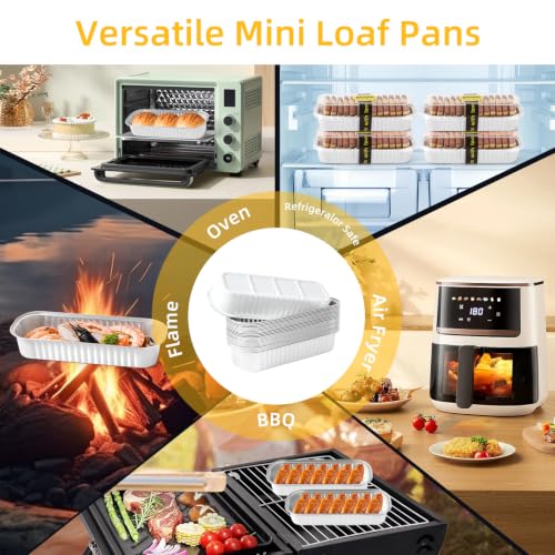 30 Pack Mini Loaf Pans with Lids and Spoons (30 Count)