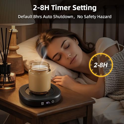 Coffee Mug Warmer Set Electric Heated Beverage Tea Cup Warmer for Desk