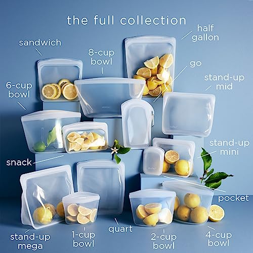 Premium Reusable Silicone Food Storage Bags (4 Count)