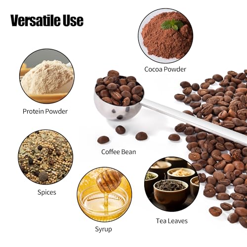 Metal 4.3in Long Handle Coffee Scoop for Ground Coffee