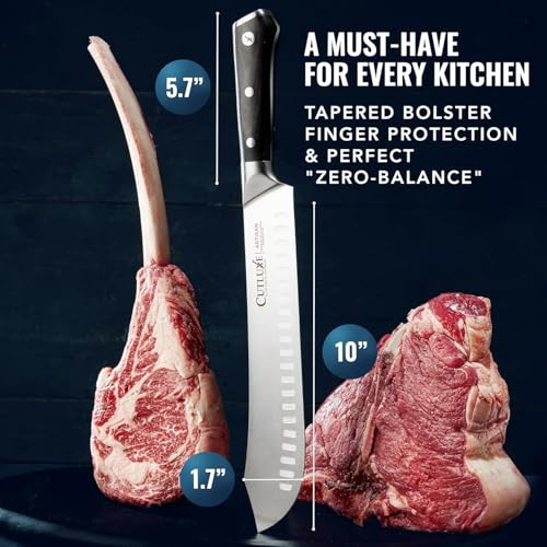 Butcher Knife 10" Bullnose Carving Knife for Meat