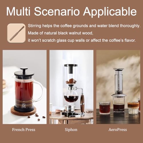 Black Walnut Wood Coffee Blender Sticks 10
