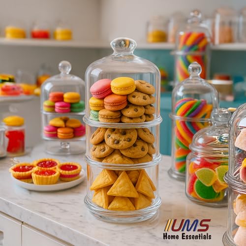 3 Tier Glass Jars with Lid