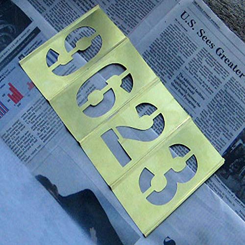 2 Inch Brass Stencils Numbers (15 Count)