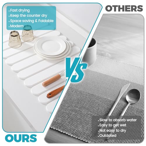 Extral Large Quick Dry Stone Drying Mat for Kitchen Counter