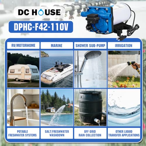 110V RV Water Booster Transfer Pump