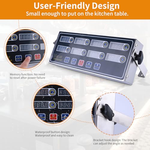 8 Channel Digital Kitchen Timer