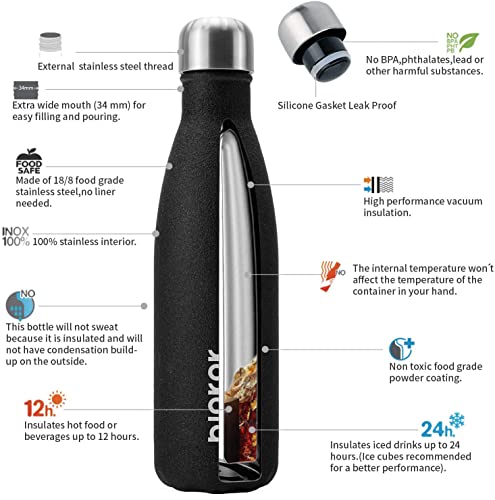 17 oz Small Insulated Water Bottle
