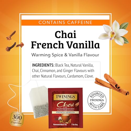 French Vanilla Chai Black Tea Individually Wrapped Bags (120 Count)