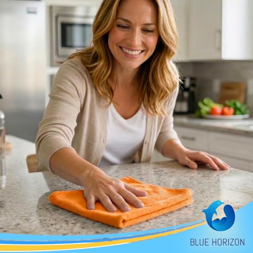 Orange Large Microfiber Cleaning Towels (36 Count)