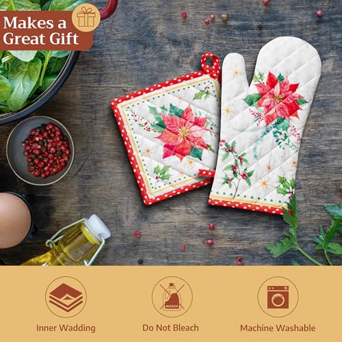 100% Cotton Oven Mitt & Pot Holder Set (2 Count)