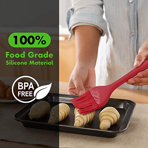 600℉ Heat Resistant BPA Free Silicone Marinading Meat Grill Basting Pastry Brush for Oil Butter Sauce Sausages Desserts Turkey Baster Grill Barbecue