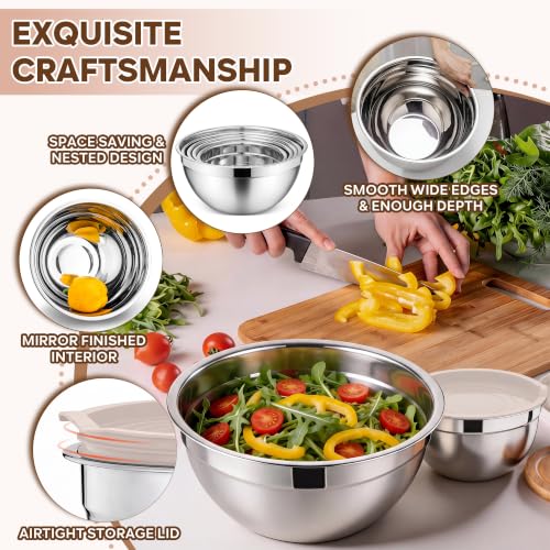 Mixing Bowls with Lids Set (5 Count)