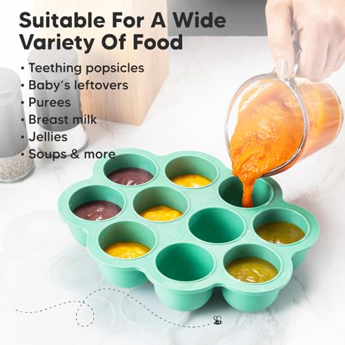 Silicone Food Freezer Trays with Lid