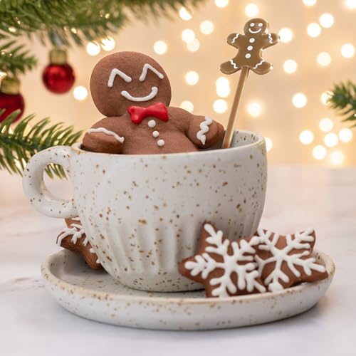 30 Pcs Christmas Drink Stirrers Gingerbread Man Stir Sticks (30 Count)