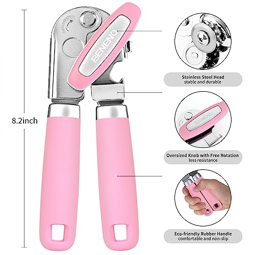 Heavy Duty Hand Can Opener Manual with Magnet Lid Remover