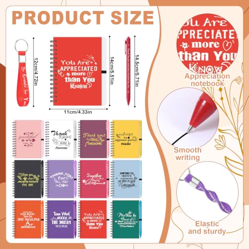 12 Sets Employee Appreciation Gifts Bulk with Inspirational Plastic Cup (72 Count)