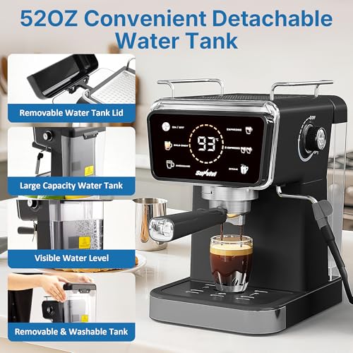 20 Bar Espresso Machine with Detachable Milk Frother