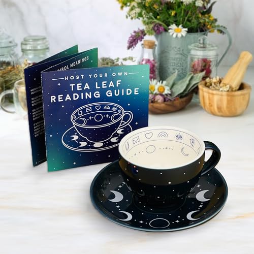 Tea Leaf Reading Kit. Host Your Own Tea Leaf Reading Party. Teacup and Saucer Divination Gift Set