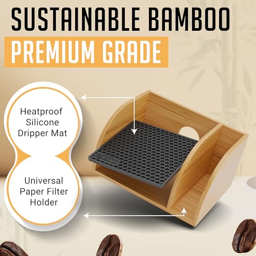 Pour Over Caddy for Chemex Bodum Cosori Coffee Makers Black