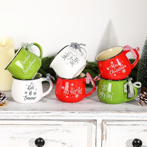 6PCS Christmas Coffee Mugs Set