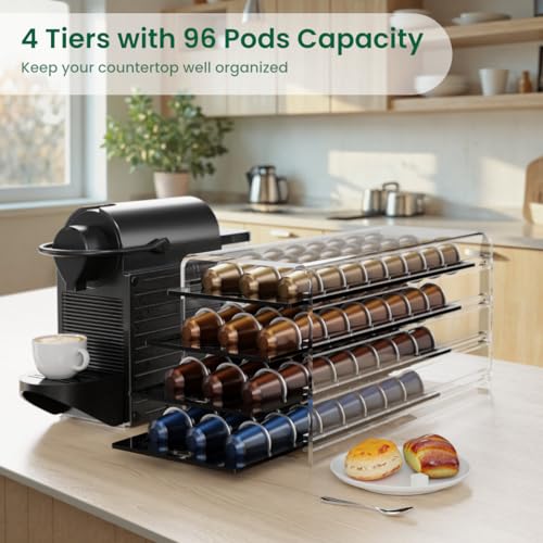 Acrylic Coffee Pod Holder for Nespresso OriginalLine Capsules