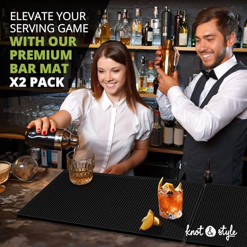 Bar Mats for Countertop Heavy Duty 2 Pack (2 Count)